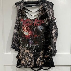 Rebel Pride Graphic Tee - Black and White